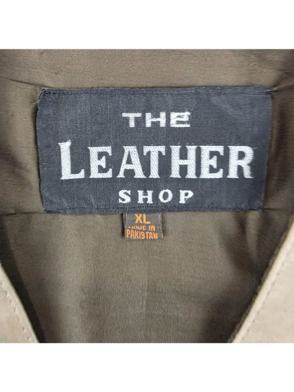 The Leather Shop Vest Mens XL Brown Leather Eagle Scenic Biker Lace Up Vest